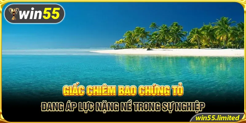 Giấc chiêm bao chứng tỏ chủ mộng chịu áp lực nặng nề trong sự nghiệp